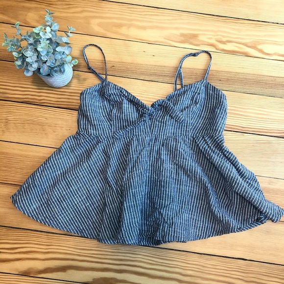 Abercrombie & Fitch Tops - 🍁 Abercrombie and Fitch | peplum blue strip xs